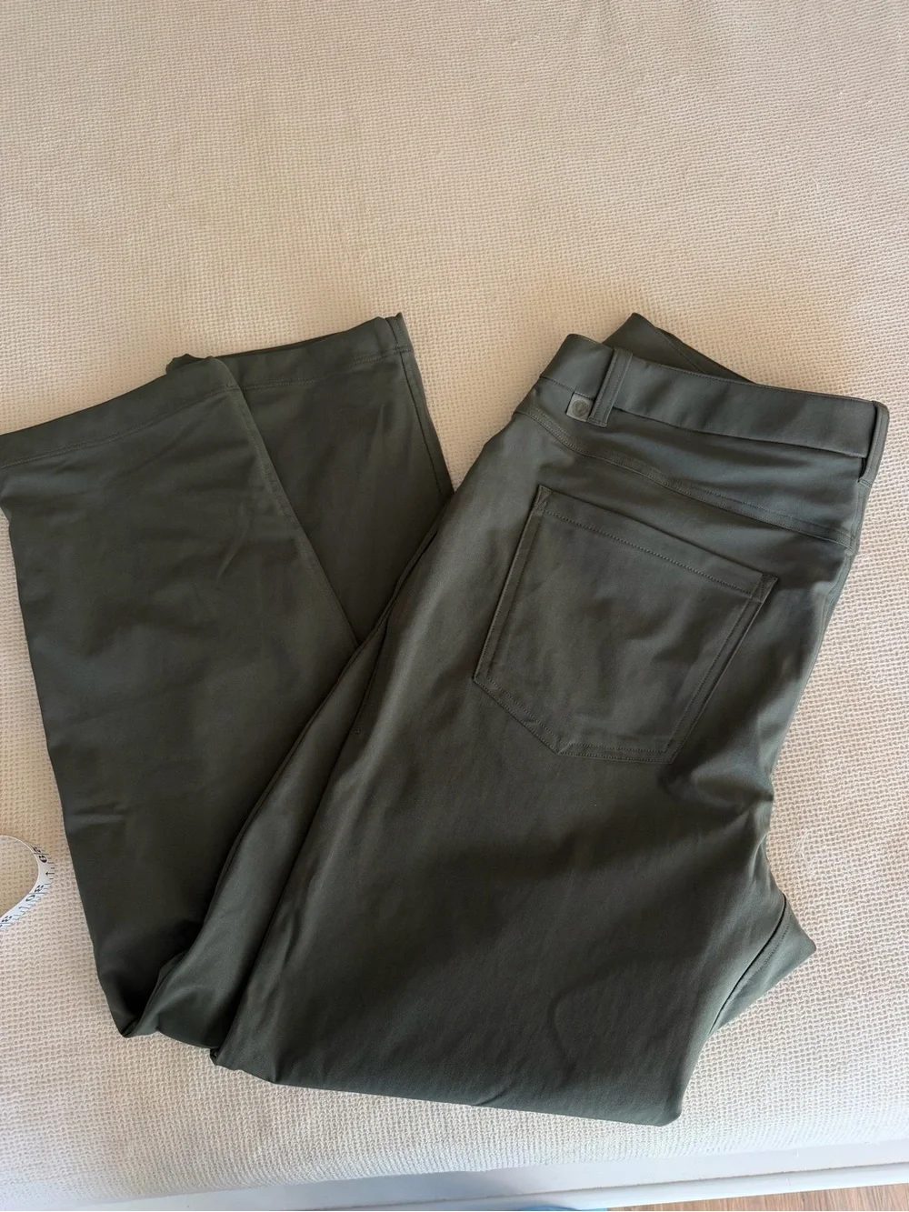 Lululemon ABC Warpstreme Men's Olive Green Stretch Pants